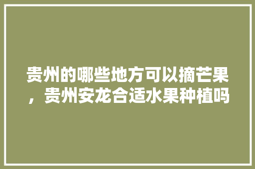 贵州的哪些地方可以摘芒果，贵州安龙合适水果种植吗。 贵州的哪些地方可以摘芒果，贵州安龙合适水果种植吗。 蔬菜种植