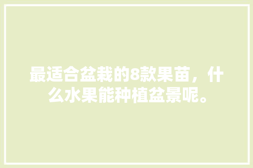 最适合盆栽的8款果苗，什么水果能种植盆景呢。 最适合盆栽的8款果苗，什么水果能种植盆景呢。 蔬菜种植