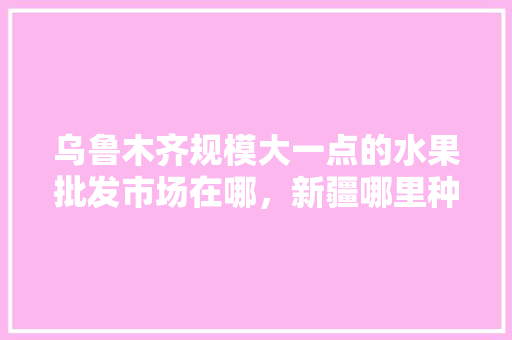 乌鲁木齐规模大一点的水果批发市场在哪，新疆哪里种植水果好些呢。 乌鲁木齐规模大一点的水果批发市场在哪，新疆哪里种植水果好些呢。 畜牧养殖