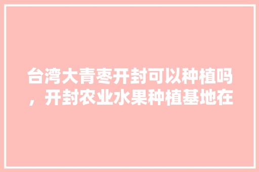 台湾大青枣开封可以种植吗，开封农业水果种植基地在哪里。 台湾大青枣开封可以种植吗，开封农业水果种植基地在哪里。 蔬菜种植