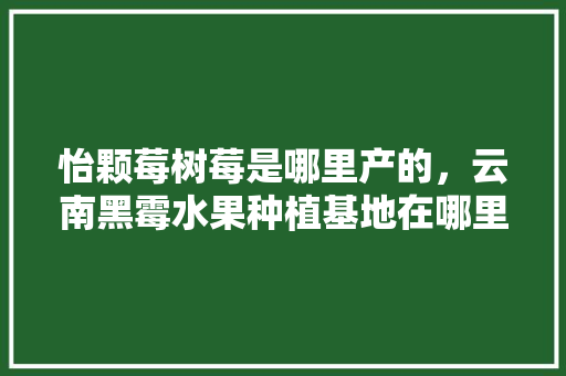 怡颗莓树莓是哪里产的，云南黑霉水果种植基地在哪里。 怡颗莓树莓是哪里产的，云南黑霉水果种植基地在哪里。 土壤施肥