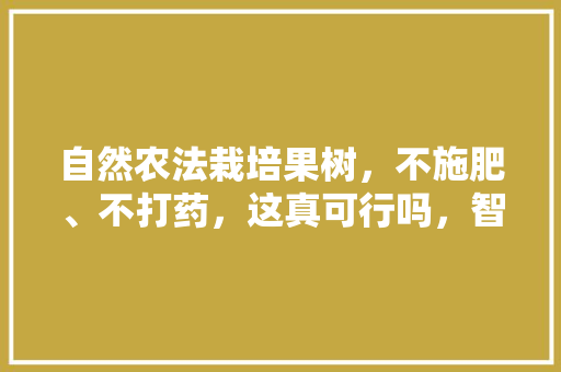 自然农法栽培果树，不施肥、不打药，这真可行吗，智慧种植水果图片大全。 自然农法栽培果树，不施肥、不打药，这真可行吗，智慧种植水果图片大全。 畜牧养殖