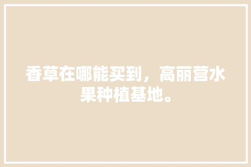 香草在哪能买到，高丽营水果种植基地。 香草在哪能买到，高丽营水果种植基地。 蔬菜种植