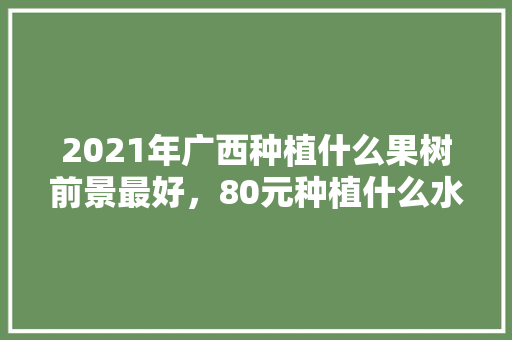 2021年广西种植什么果树前景最好，80元种植什么水果最赚钱。 2021年广西种植什么果树前景最好，80元种植什么水果最赚钱。 畜牧养殖