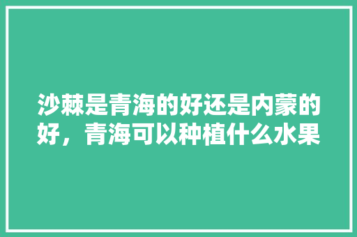 沙棘是青海的好还是内蒙的好，青海可以种植什么水果品种。 沙棘是青海的好还是内蒙的好，青海可以种植什么水果品种。 土壤施肥