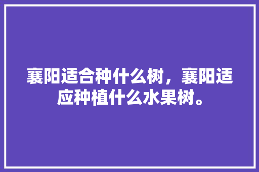 襄阳适合种什么树，襄阳适应种植什么水果树。 襄阳适合种什么树，襄阳适应种植什么水果树。 水果种植